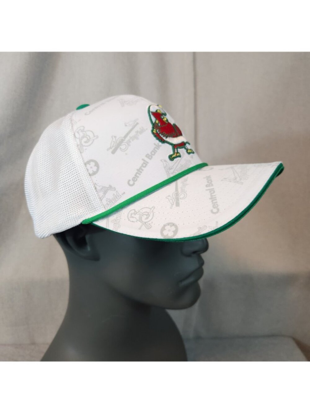 MiLB Minor League Springfield Cardinals White Green Promo Central Bank Cap Hat - Picture 2 of 5